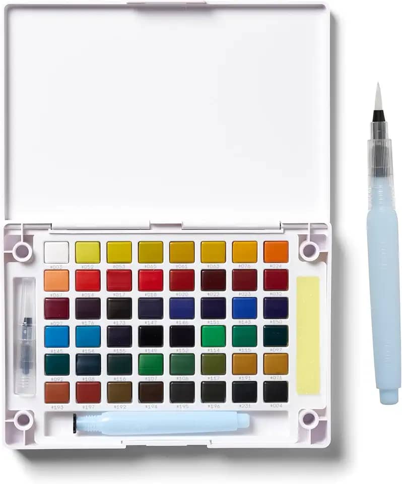 CONJ DE AQUARELA ARTISTICO KOI WATER COLORS - 48 CORES - USO PROFISSIONAL