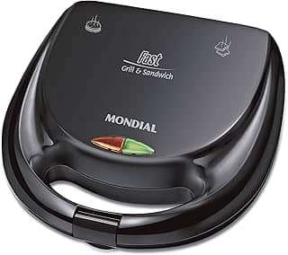 Sanduicheira Fast Grill e Sandwich, Mondial, Preto, 750W, 110V - S-12