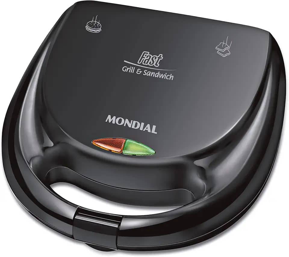 Sanduicheira Fast Grill e Sandwich, Mondial, Preto, 750W, 110V - S-12