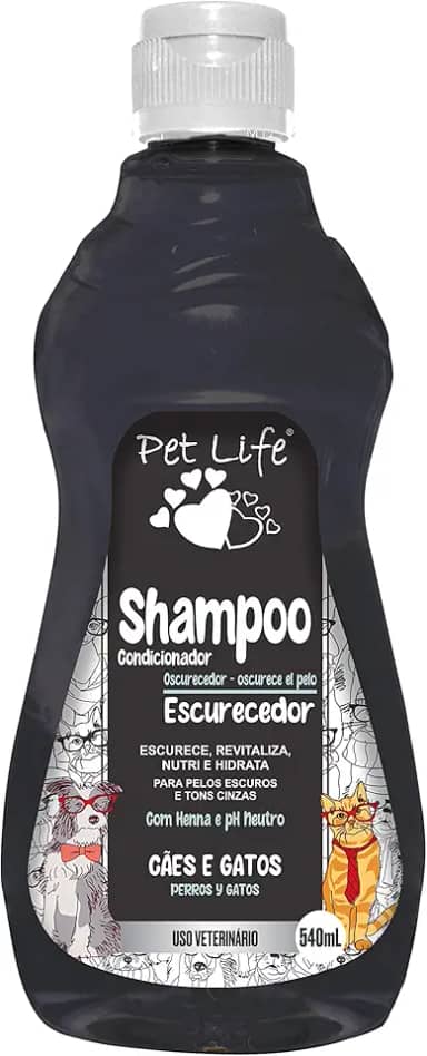 Shampoo Pet Life Escurecedor Cães e Gatos 500mL