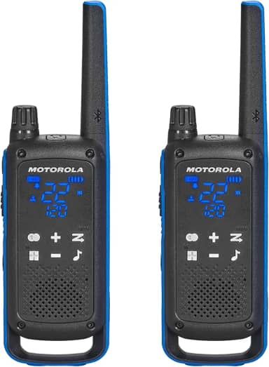Motorola Solutions Rádios bidirecionais Talkabout T802, pacote com 2, preto/azul