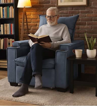 Poltrona Papai Reclinável Pulse Porta Copos Carregador usb Grafite