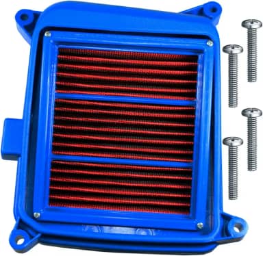 Filtro de ar esportivo lavável CG125 Fan CG150 Fan Titan CG160 Fan Titan Start filtro com tampa e parafusos Cor: Azul /