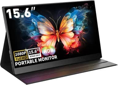 Monitor portátil 15,6'' 1080P FHD USB-C HDMI com capa e dois alto-falantes, segundo monitor para laptop, Mac, PC, telefone, PS4/5, Xbox