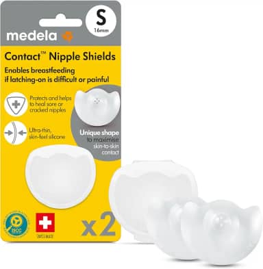 Protetor de mamilos de silicone P (16 mm) - 2 unidades c/estojo, Medela, P