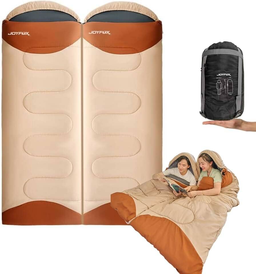 JOYFOX Saco De Dormir Térmico Casal Ou Solteiro Grande Patchworkable Lavável À Máquina Ultralight 1.3KG / 1.8KG -1,5ºc À -3,5ºc / -3ºc À -5ºc Camping
