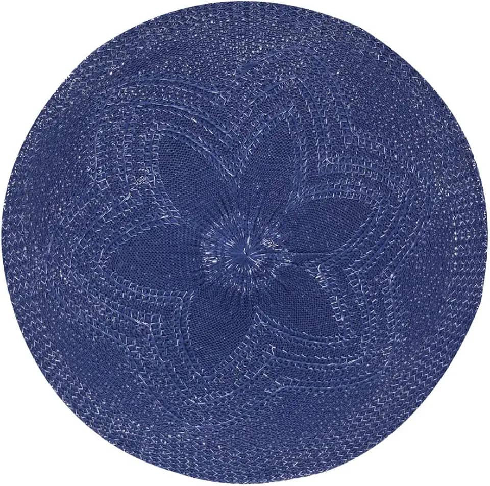 Mimo Style Crochê Flor Lugar Americano, Azul, 38 x 38 cm