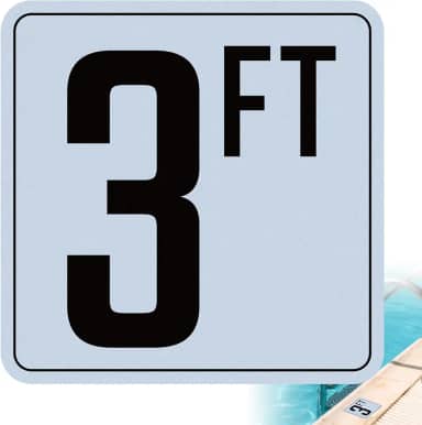 Marcadores de profundidade de piscina de 15 x 15 cm, adesivos de vinil à prova d'água, adesivos de segurança para decks de piscina (pacote com 1)