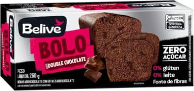 Bolo Double Chocolate C/Gotas S/Gluten BELIVE 260g