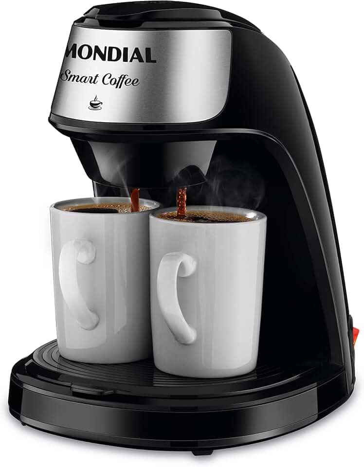 MONDIAL Cafeteira Elétrica Smart Coffe, Preto/Inox, 500W, 110V - C-42-2X-BI