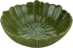LYOR - Centro de Mesa Decorativo de Cerâmica Banana Leaf Verde 20cm x 20cm x 7cm