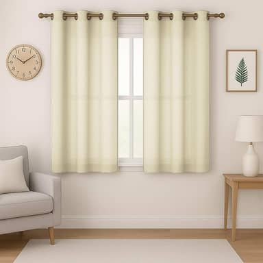 Cortina Sala Quarto Cozinha Escritório em Tecido Oxford Premium 2,60m x 1,40m (Palha)