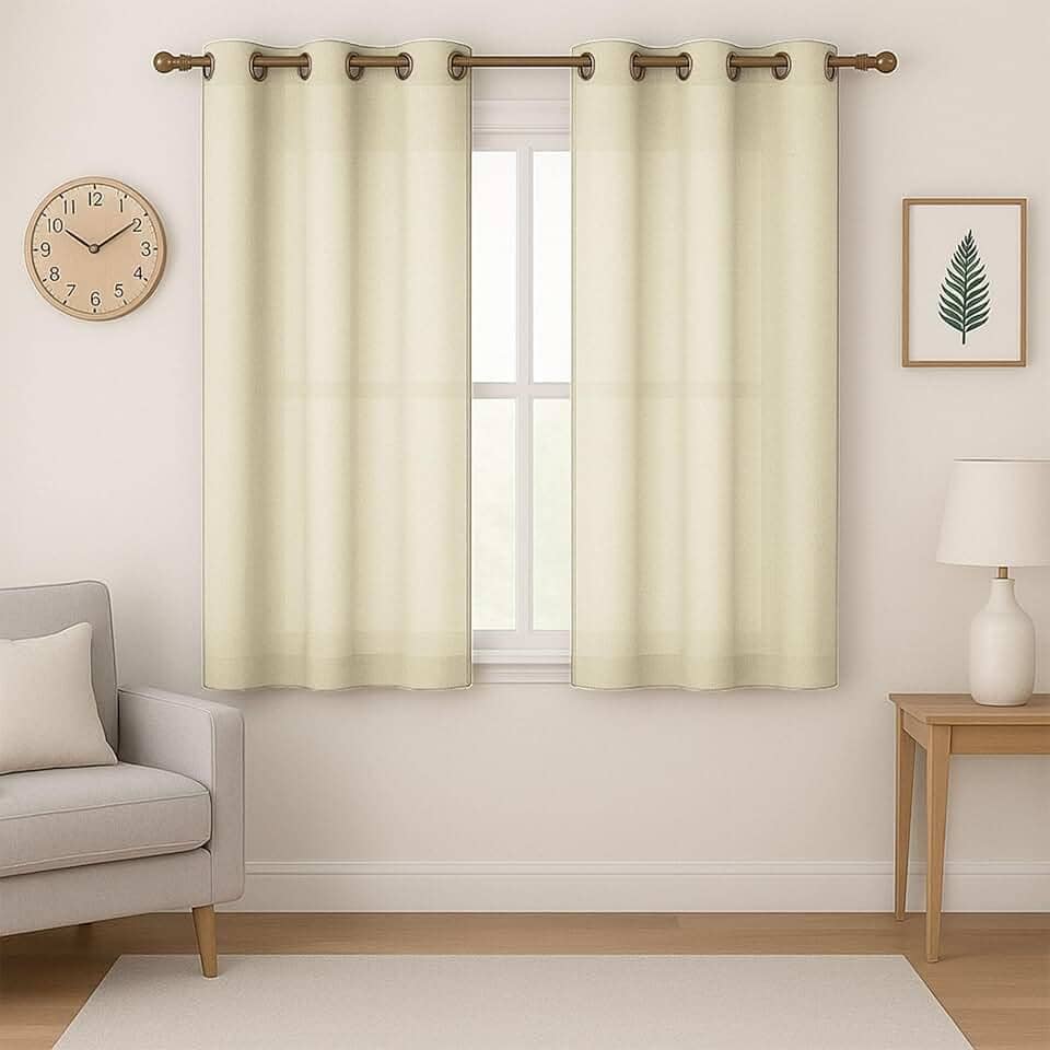 Cortina Sala Quarto Cozinha Escritório em Tecido Oxford Premium 2,60m x 1,40m (Palha)