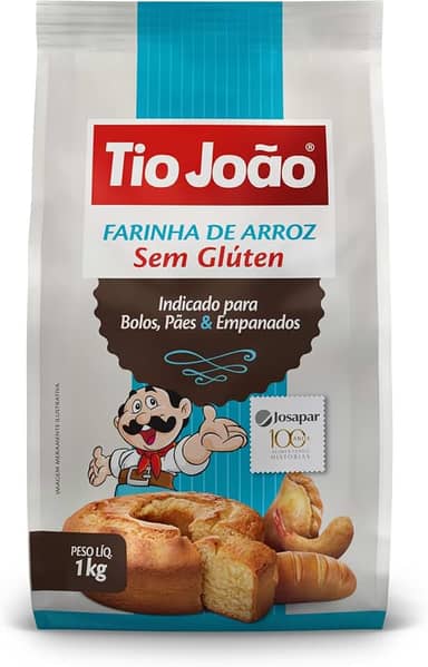 Tio João Farinha De Arroz Sem Glúten E Sem Lactose - 1Kg
