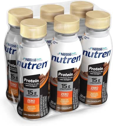 Bebida Láctea Nutren Protein 15g de proteínas Chocolate 260ml - 6 unidades