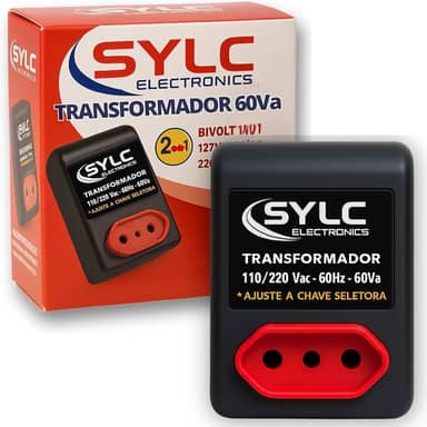 Autotransformador Conversor de Voltagem Bivolt 127V 220V | 60VA 45W | Compacto e Seguro para Pequenos Equipamentos Eletrônicos