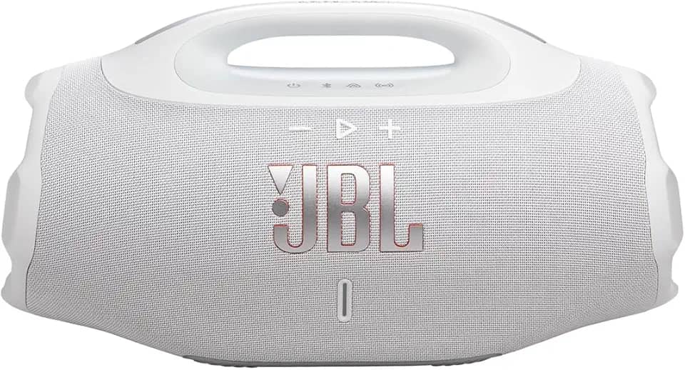 JBL, Caixa de Som, Boombox 4, Bluetooth, Som JBL Pro, AI Sound Boost, Graves Personalizáveis, Bateria de até 34h, IP68, Áudio Lossless – Branca