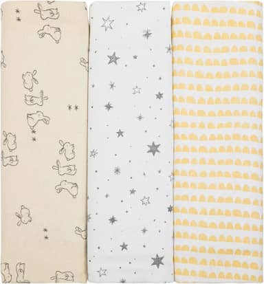 PAPI DESDE 1974 Cueiro Flanelado Papi Compose Estampado 1 0M X 80Cm Contem 03 Un Papi Textil Amarelo 1 00X80