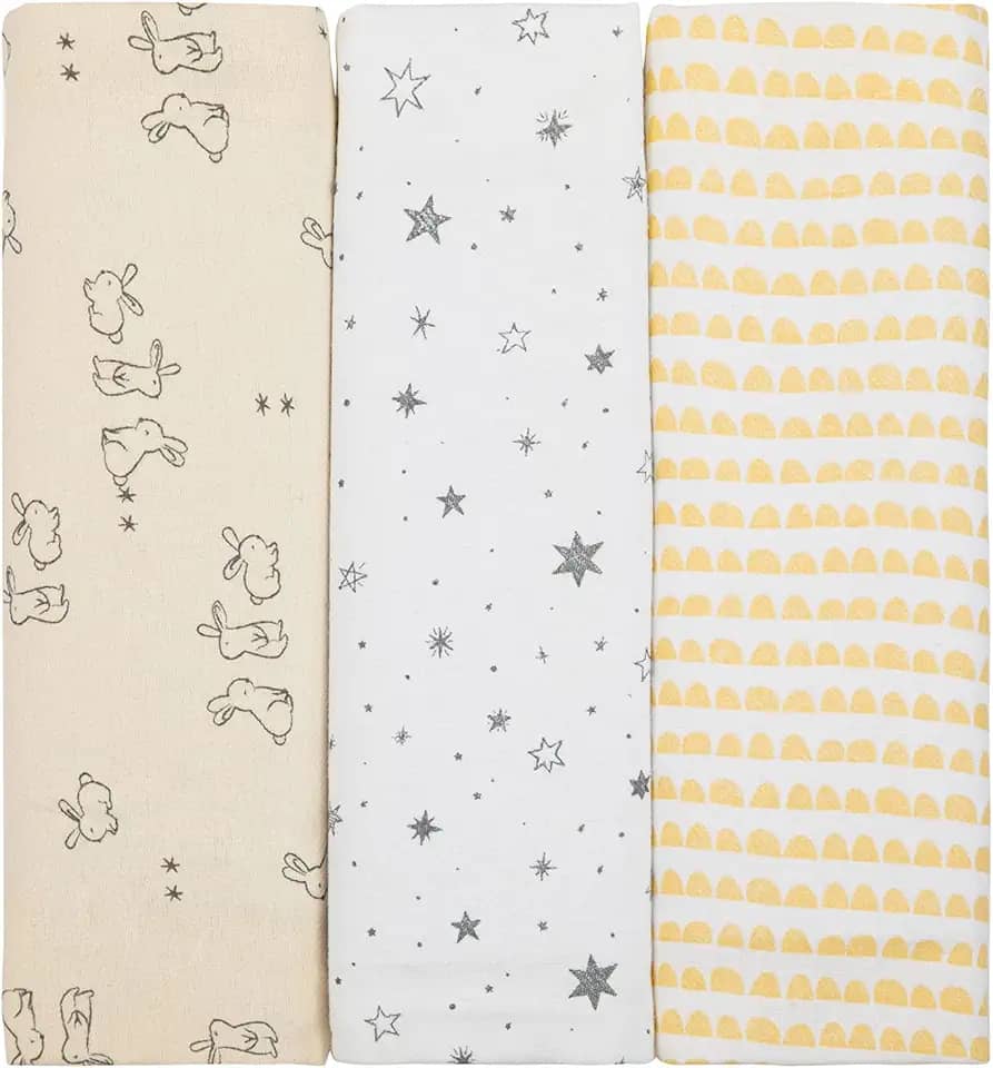 PAPI DESDE 1974 Cueiro Flanelado Papi Compose Estampado 1 0M X 80Cm Contem 03 Un Papi Textil Amarelo 1 00X80