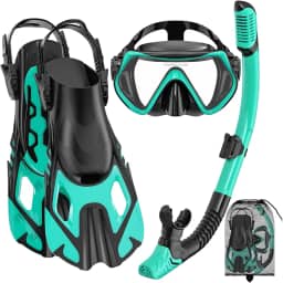 wutrye Equipamento De Mergulho Com Snorkel Para Adultos, Conjunto De Máscara E Nadadeira De Mergulho Com Snorkel, Snorkel De Topo Seco, Kit De Mergulho Com Snorkel, Pacote De Viagem Para Mergulho, V