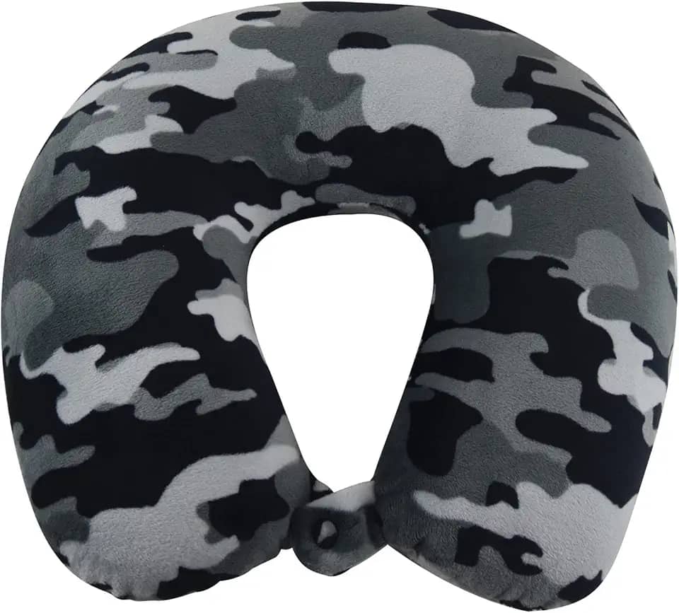 World's Best Travesseiro de viagem 2360 CAMO Blak A, tamanho único, preto