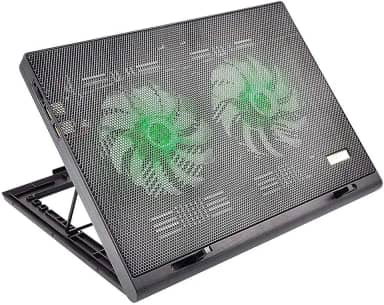 Cooler Para Notebook Warrior Power Gamer Led Verde - Ac267