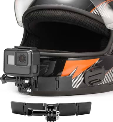 Kits de suporte de queixo para capacete de motocicleta com almofadas curvas adesivas compatíveis com GoPro Hero 13, 12, 11, 10, 9, 8, 7, (2018), 6 5, Hero Black, Session, Xiaomi Yi, SJCAM,