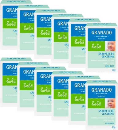 Granado Sabonete Glicerinado Bebê, Erva-Doce, 90g, 12 Unidades