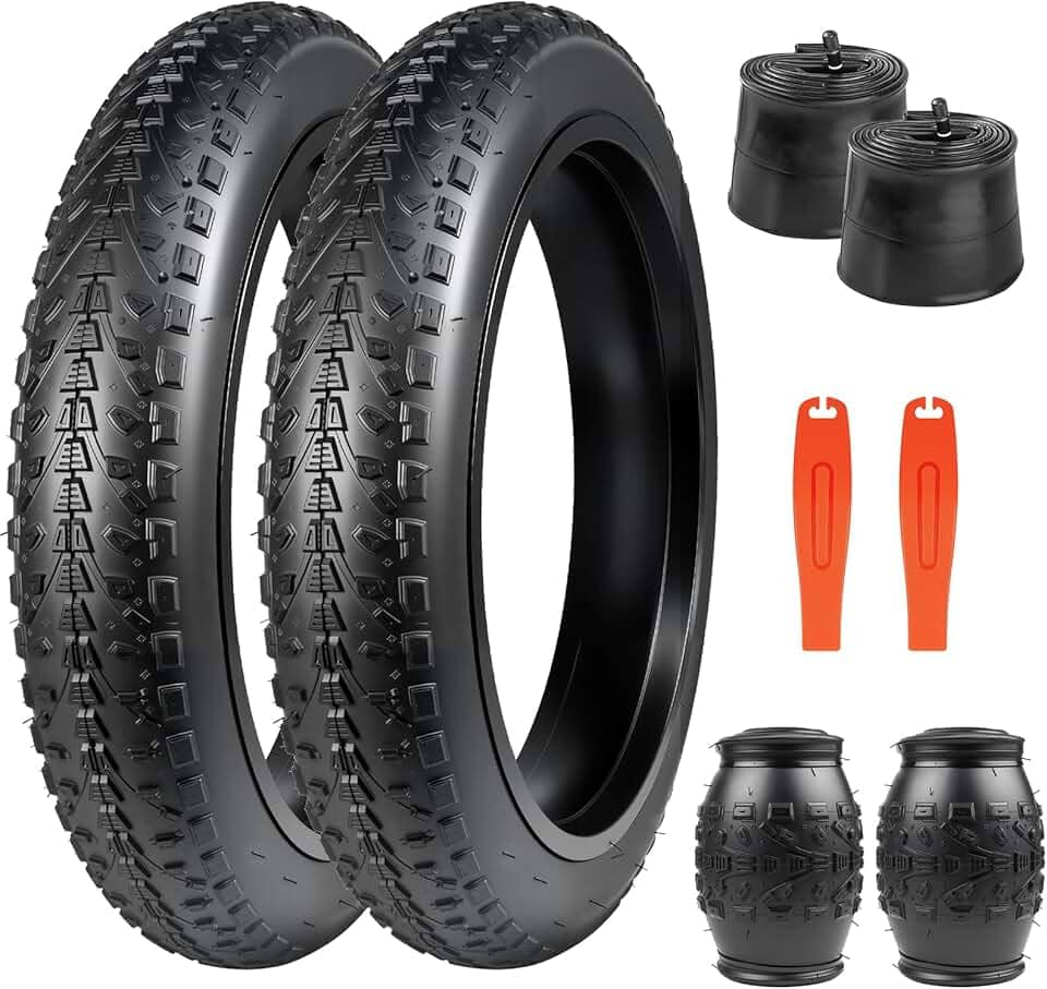 ZUKKA Pneu de bicicleta 20/24/26 x 3,0 pneu de bicicleta gordo pacote com 2 pneus de substituição para bicicleta de montanha dobrável pneus de bicicleta de alta densidade para bicicleta elétrica Snow