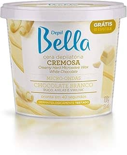 Cera Micro-Ondas Cremosa Chocolate Branco Depil Bella 100g, Depil Bella