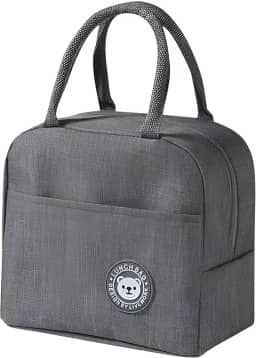 Lancheira Térmica Reutilizável Fitness a Prova de Vazamentos (Cinza)