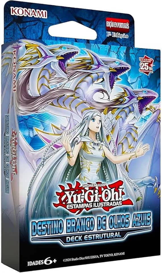 Konami Yu-Gi-Oh! Deck Estrutural Destino Branco de Olhos Azuis, 50 Cartas, Cartas em Português,