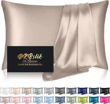 Fronha de seda para cabelo e pele, fronha de seda de amoreira tamanho padrão, anti-acne, refrescante, ambos os lados, capas de almofada de cetim de seda natural com zíper oculto, presentes para