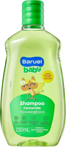 Shampoo Infantil Camomila 210ml – Baruel Baby