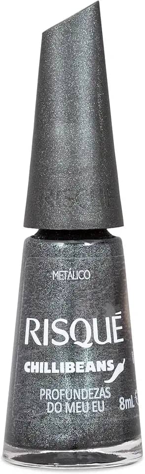 Esmalte Cinza Risqué & Chilli Beans Profundezas do Meu Eu Metálico 8ml