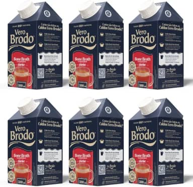 Combo 6 Un Caldo Bone Broth Carne Bovino Vero Brodo 500ml