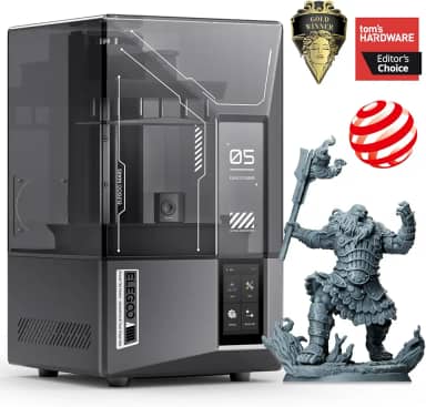 ELEGOO Impressora 3D de resina Mars 5 Ultra 9K, nivelamento automático inteligente, detecção inteligente, transferência por WiFi, tamanho de impressão de 153,36 x 77,76 x 165 mm³