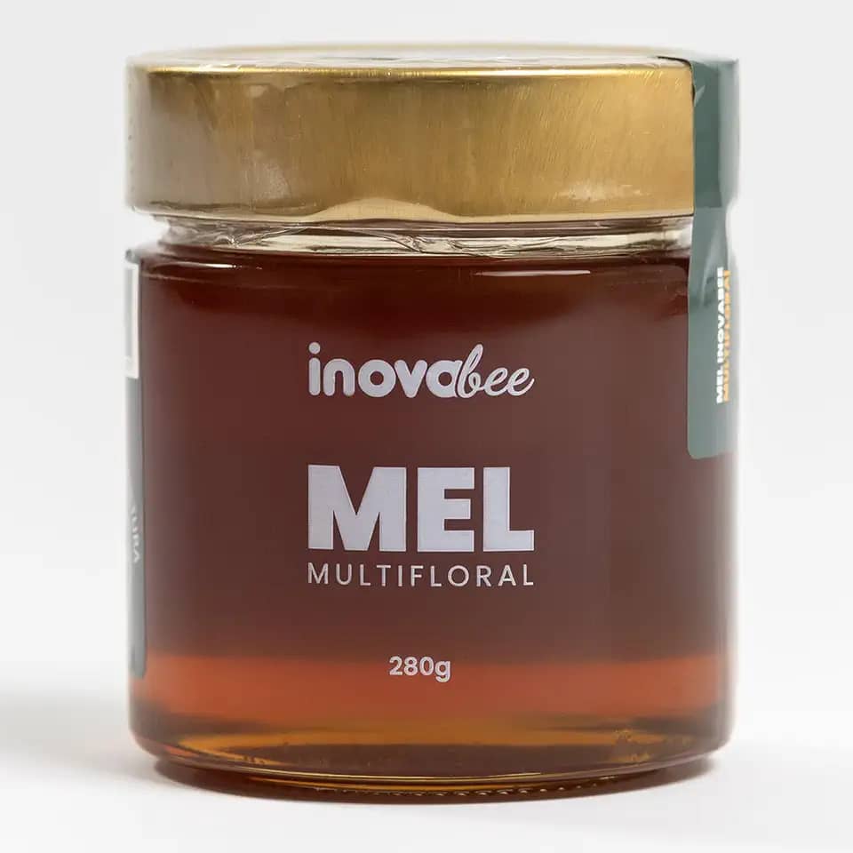 Mel Puro 100% Natural 280g | Vidro Gourmet | Mel Multifloral Artesanal | Produção Sustentável | Apoio ao Pequeno Apicultor
