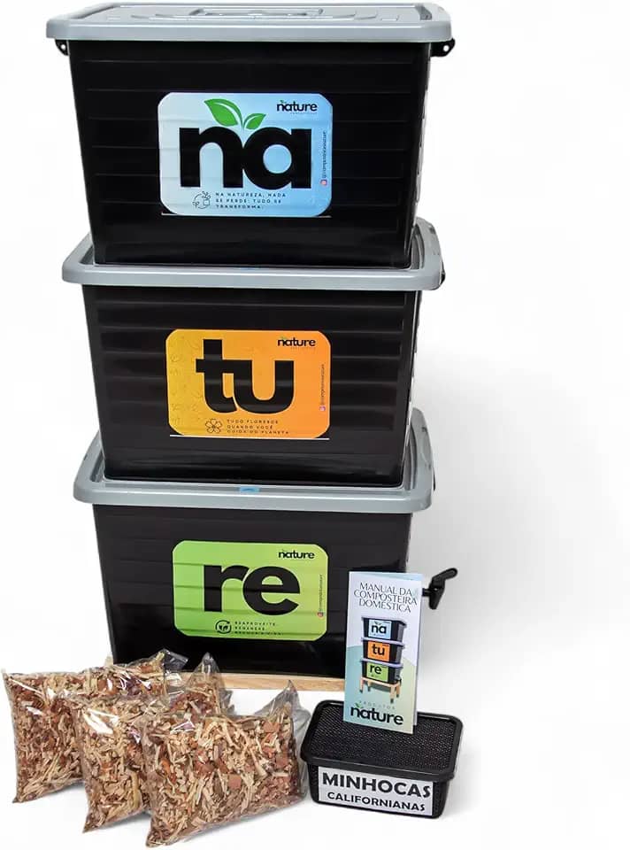 Composteira Doméstica Minhocário 105l - Produza seu próprio adubo por compostagem