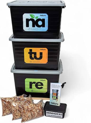 Composteira Doméstica Minhocário 105l - Produza seu próprio adubo por compostagem