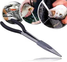 Alicate Extra Longo 11' Pesca Tirar Saca Anzol Garganta Peixe Bico Meia Cana Reto Oficina Mecânica Profissional