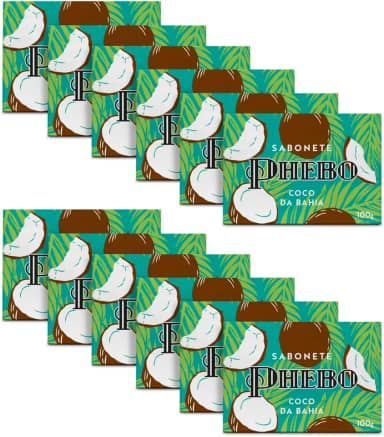 Phebo Sabonete, Coco da Bahia, 100g, 12 unidades