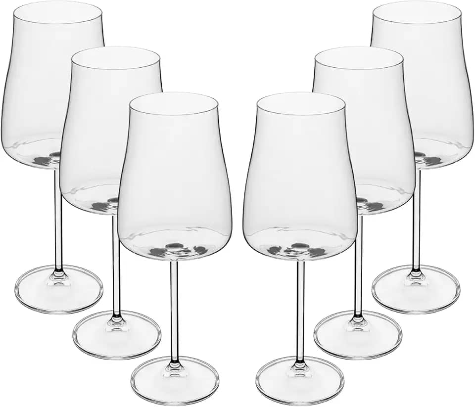 WOLFF - Conjunto 6 Taças de Cristal Ecológico Alex 600ml para Vinho