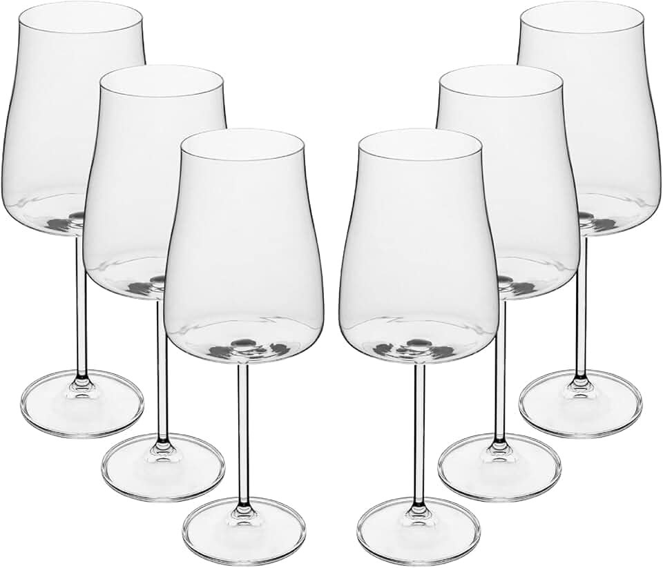 WOLFF - Conjunto 6 Taças de Cristal Ecológico Alex 600ml para Vinho