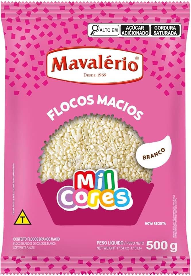 Granulado flocos macio branco 500g