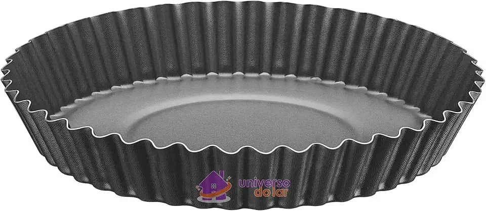 Tramontina 20056024 Forma para Torta e Bolo de Alumínio com Revestimento Interno Antiaderente, Grafite, 24 cm
