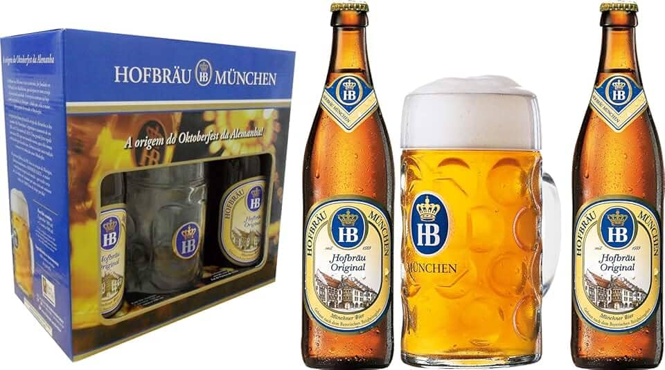 Kit Cerveja HB - 2 Garrafas 500ml + 1 Caneca 500ml
