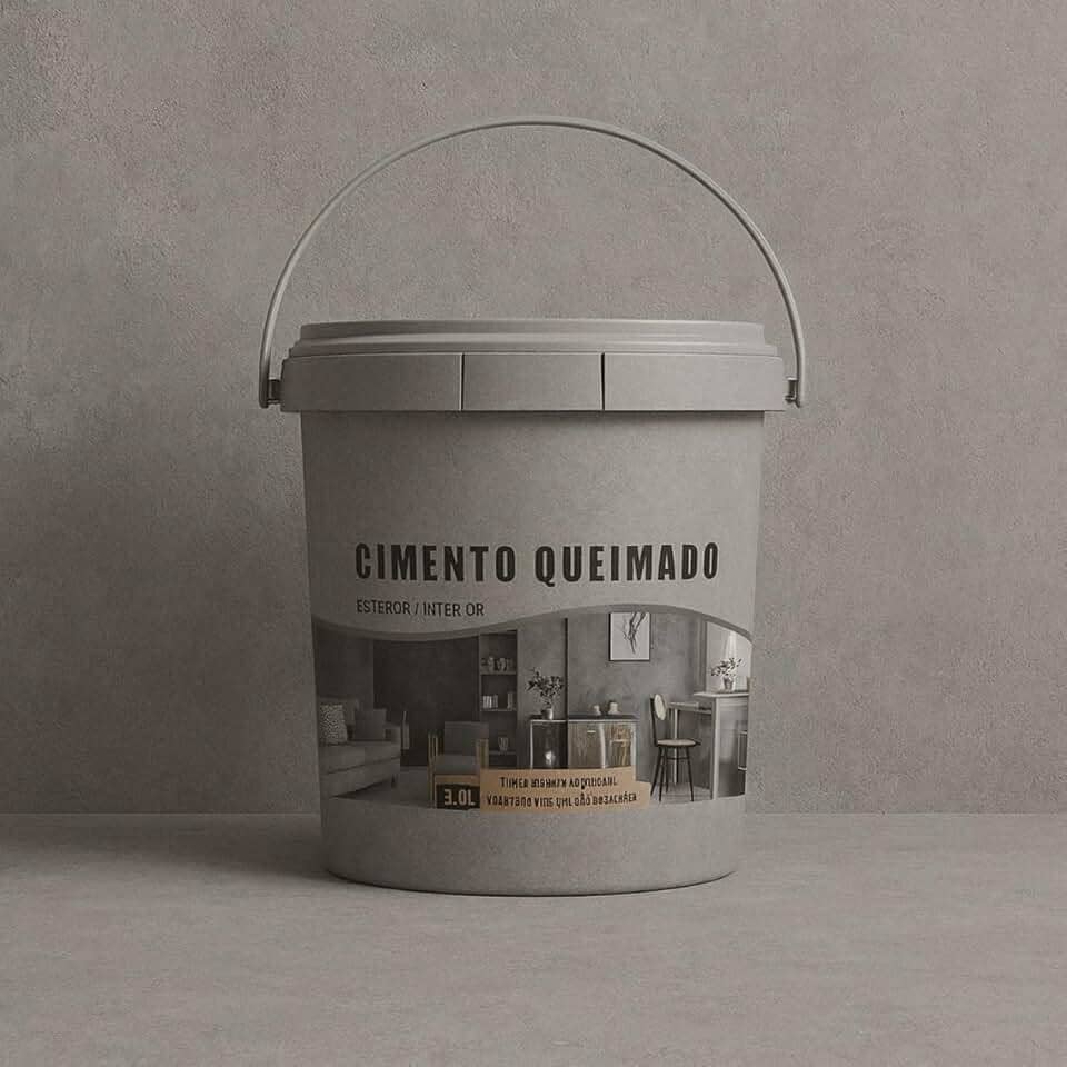 Revestimento Cimento Queimado Piso E Parede Pronto Pra Uso 5Kg
