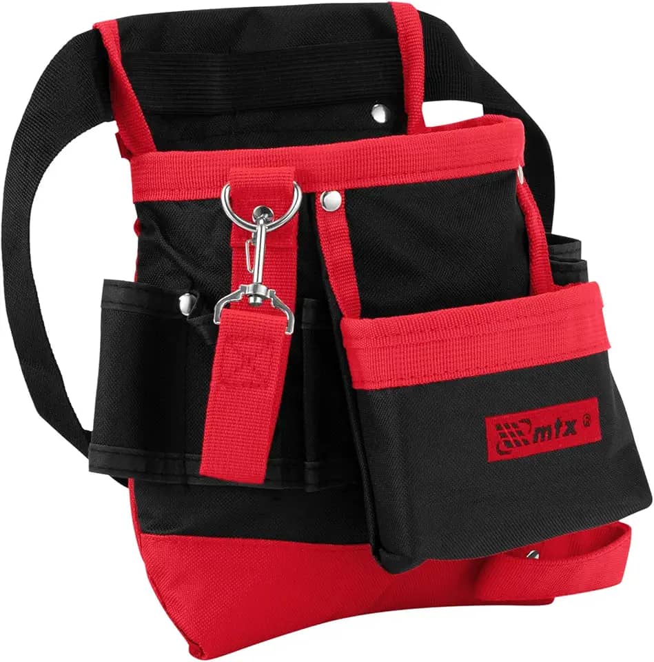 MTX Bolsa Cinto para Ferramentas – 7 Bolsos, Ajustável e Resistente para Uso Profissional