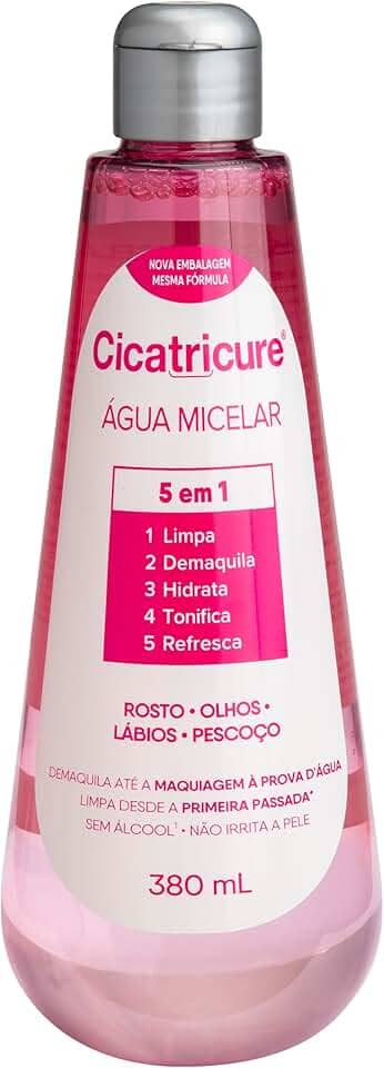 Cicatricure Água Micelar 5 Em 1 380ml, Demaquila, Limpa, Purifica, Suaviza, Elimina Impurezas e Reequilibra a Pele